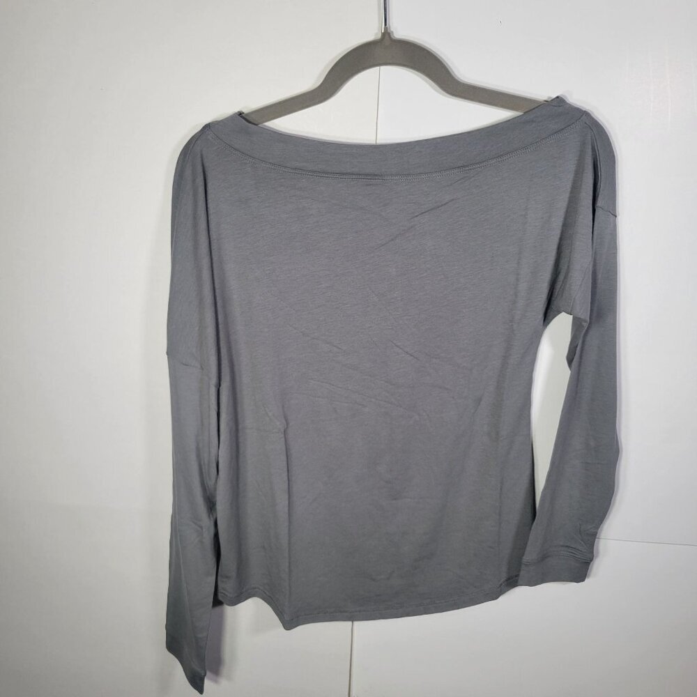 Universal Standard Gray Long Sleeve Top Pima Cotton Blend 4XS (00/0)